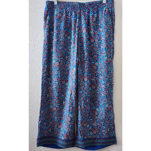 J Jill Medium size Casual Summer Tropical Floral Hawaiian Vacation Pant